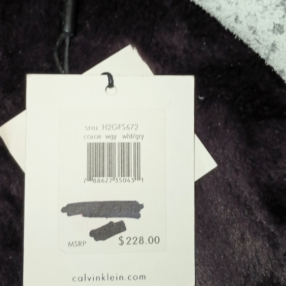 BRAND NEW Calvin Klein Embossed Suede & Leather Purse w/2 straps & Dustbag NWT - Picture 16 of 16